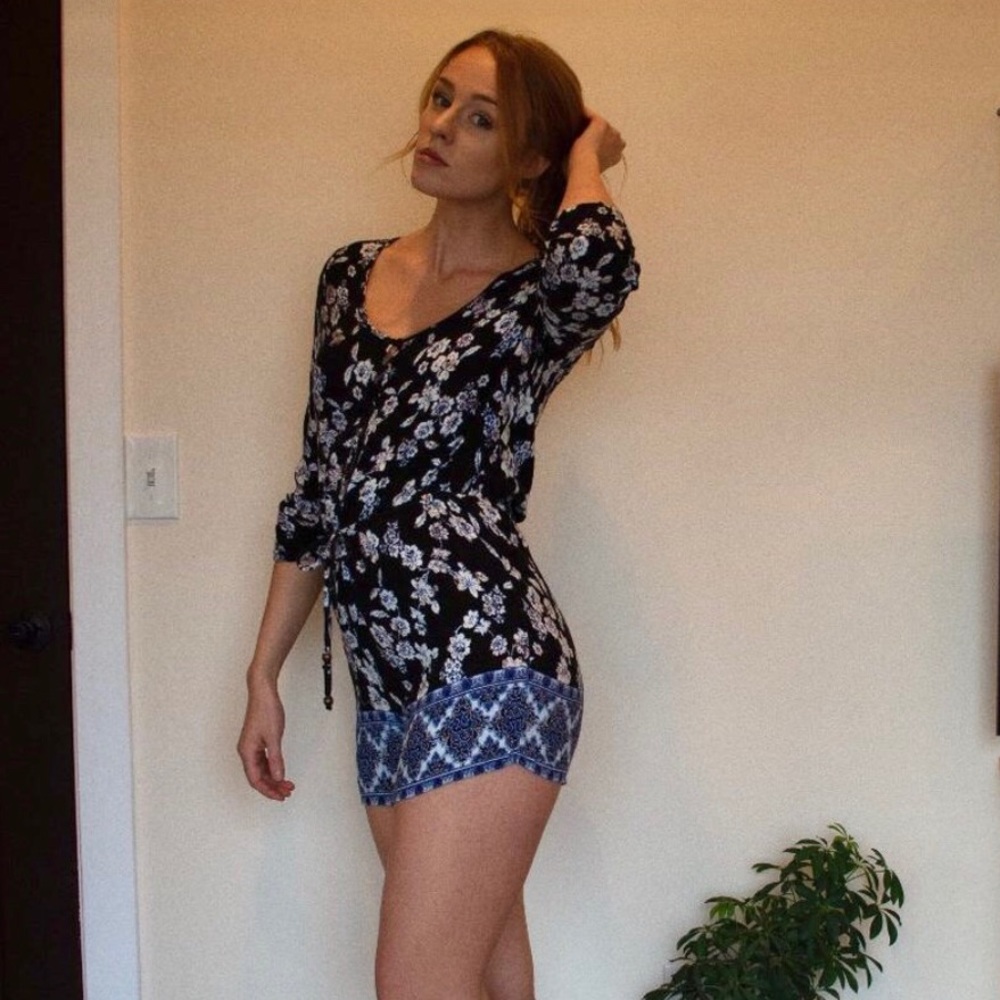 Black and Blue Romper